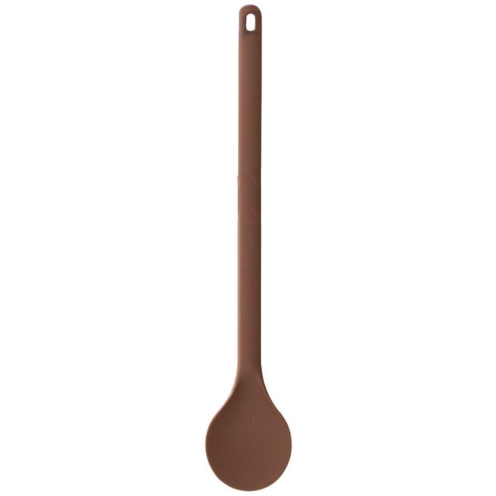 Lingura de bucatarie Orion, Silicon, 28 cm, Maro